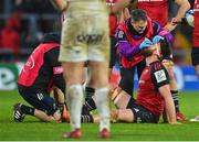 14 January 2023; Jean Kleyn of Munster receives medical attention during the Heineken Champions Cup Pool B Round 3 match between Munster and Northampton Saints at Thomond Park in Limerick. Photo by Brendan Moran/Sportsfile