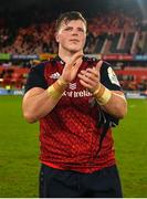 14 January 2023; Josh Wycherley of Munster applauds supporters after the Heineken Champions Cup Pool B Round 3 match between Munster and Northampton Saints at Thomond Park in Limerick. Photo by Tyler Miller/Sportsfile