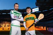 19 January 2023; Joey Holden of Ballyhale Shamrocks, left, and Ryan Elliott of Dunloy Cú Chullains pictured today ahead of the AIB GAA All-Ireland Hurling Senior Club Championship Final, which takes place this Sunday, January 22nd at Croke Park at 1.30pm. The AIB GAA All-Ireland Club Championships features some of #TheToughest players from communities all across Ireland. It is these very communities that the players represent that make the AIB GAA All-Ireland Club Championships unique. Now in its 32nd year supporting the GAA Club Championships, AIB is extremely proud to once again celebrate the communities that play such a role in sustaining our national games. Photo by Ramsey Cardy/Sportsfile