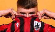 14 January 2023; Kyle O'Connor poses for a portrait during a Longford Town FC squad portrait session at Bishopsgate in Longford. Photo by Stephen McCarthy/Sportsfile
