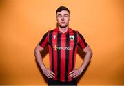 14 January 2023; Aaron Walshe poses for a portrait during a Longford Town FC squad portrait session at Bishopsgate in Longford. Photo by Stephen McCarthy/Sportsfile