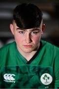 18 January 2023; Ruadhan Quinn during a Ireland U20s squad announcement and media day at PwC offices in Dublin. Photo by Ben McShane/Sportsfile