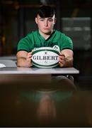 18 January 2023; Ruadhan Quinn during a Ireland U20s squad announcement and media day at PwC offices in Dublin. Photo by Ben McShane/Sportsfile