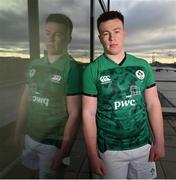 18 January 2023; Fiachna Barrett during a Ireland U20s squad announcement and media day at PwC offices in Dublin. Photo by Ben McShane/Sportsfile