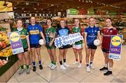 18 January 2023; Lidl ambassadors, from left, Síofra O'Shea of Kerry Aishling Moloney of Tipperary, Emma Duggan of Meath, Carla Rowe of Dublin, Shauna Howley of Mayo, Ally Cahill of Cavan and Nicola Ward of Galway at the launch of the 2023 Lidl Ladies National Football Leagues at Lidl Head Office, Tallaght, Dublin. In addition to details of unprecedented TV and online coverage, the retailer is also seeking nominations from LGFA clubs for its Lidl One Good Club youth mental health programme at www.lidl.ie/onegoodclub. Photo by David Fitzgerald/Sportsfile