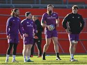 18 January 2023; RG Snyman, second from right, during a Munster rugby squad training session at Thomond Park in Limerick. Photo by Brendan Moran/Sportsfile