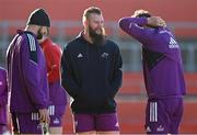 18 January 2023; RG Snyman, centre, with Kiran McDonald, left, and Jean Kleyn  during a Munster rugby squad training session at Thomond Park in Limerick. Photo by Brendan Moran/Sportsfile