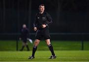 10 January 2023; Referee Sean Hurson during the Electric Ireland Higher Education GAA Sigerson Cup Round 1 match between between Queens University Belfast and Ulster University at The Dub in Queens University, Belfast. Photo by Ben McShane/Sportsfile