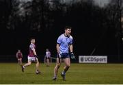 19 January 2023; Liam Smith of UCD celebrates his side winning a free during the Electric Ireland Higher Education GAA Sigerson Cup Round 2 match between University College Dublin and University of Galway at Billings Park in Belfield, Dublin. Photo by Seb Daly/Sportsfile