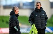 20 January 2023; Head coach Leo Cullen, right, and senior coach Stuart Lancaster during a Leinster Rugby captain's run at the Aviva Stadium in Dublin. Photo by Harry Murphy/Sportsfile