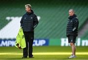 20 January 2023; Head coach Leo Cullen and senior coach Stuart Lancaster during a Leinster Rugby captain's run at the Aviva Stadium in Dublin. Photo by Harry Murphy/Sportsfile