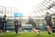20 January 2023; Scott Penny, centre, during a Leinster Rugby captain's run at the Aviva Stadium in Dublin. Photo by Harry Murphy/Sportsfile
