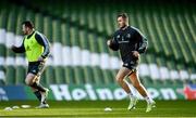 20 January 2023; Jordan Larmour, right, during a Leinster Rugby captain's run at the Aviva Stadium in Dublin. Photo by Harry Murphy/Sportsfile
