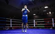 20 January 2023; Dean Walsh of St Ibars/St Josephs Boxing Club, Wexford, after victory over Aidan Walsh of Emerald ABC, Belfast, in their light middleweight 71kg semi-final bout at the IABA National Elite Boxing Championships semi-finals at the National Boxing Stadium in Dublin. Photo by Seb Daly/Sportsfile