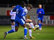 20 January 2023; Eoin Kenny of Dundalk in action during the pre-season friendly match between Dundalk and Finn Harps at Oriel Park in Dundalk, Louth. Photo by Ramsey Cardy/Sportsfile