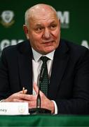 21 January 2023; FAI president Gerry McAnaney during an FAI media conference after the annual general meeting of the Football Association of Ireland at Clayton Hotel Liffey Valley in Dublin. Photo by Eóin Noonan/Sportsfile