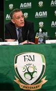 21 January 2023; FAI chief executive Jonathan Hill during an FAI media conference after the annual general meeting of the Football Association of Ireland at Clayton Hotel Liffey Valley in Dublin. Photo by Eóin Noonan/Sportsfile