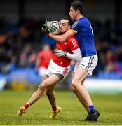 21 January 2023; Tommy Durnin of Louth in action against Ryan Moffett of Longford during the O'Byrne Cup Final match between Longford and Louth at Glennon Brothers Pearse Park in Longford. Photo by Ray McManus/Sportsfile