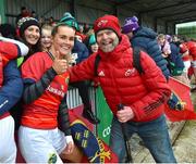 21 January 2023; John Doyle celebrates with his daughter Aoife after the match in the Vodafone Women’s Interprovincial Championship Round Three match between Connacht and Munster at The Sportsground in Galway. Photo by Ray Ryan/Sportsfile