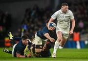 21 January 2023; Finn Russell of Racing 92 makes a break during the Heineken Champions Cup Pool A Round 4 match between Leinster and Racing 92 at Aviva Stadium in Dublin. Photo by David Fitzgerald/Sportsfile