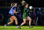 21 January 2023; Shauna Ennis of Meath in action against Jennifer Dunne of Dublin during the Lidl Ladies National Football League Division 1 match between Dublin and Meath at DCU St Clare's in Dublin. Photo by Eóin Noonan/Sportsfile