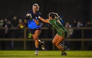 21 January 2023; Jennifer Dunne of Dublin in action against Aine Sheridan of Meath during the Lidl Ladies National Football League Division 1 match between Dublin and Meath at DCU St Clare's in Dublin. Photo by Eóin Noonan/Sportsfile