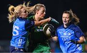 21 January 2023; Aoife Minogue of Meath is tackled by Jodi Egan of Dublin during the Lidl Ladies National Football League Division 1 match between Dublin and Meath at DCU St Clare's in Dublin. Photo by Eóin Noonan/Sportsfile