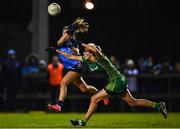 21 January 2023; Kate Sullivan of Dublin in action against Aoife Minogue of Meath during the Lidl Ladies National Football League Division 1 match between Dublin and Meath at DCU St Clare's in Dublin. Photo by Eóin Noonan/Sportsfile