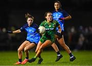 21 January 2023; Aine Sheridan of Meath in action against Kate Sullivan of Dublin during the Lidl Ladies National Football League Division 1 match between Dublin and Meath at DCU St Clare's in Dublin. Photo by Eóin Noonan/Sportsfile