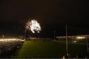 21 January 2023; Fireworks before the start of the Walsh Cup Group 2 Round 3 match between Wexford and Kilkenny at Chadwicks Wexford Park in Wexford. Photo by Matt Browne/Sportsfile