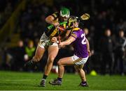 21 January 2023; Paddy Deegan of Kilkenny in action against Mikie Dwyer of Wexford during the Walsh Cup Group 2 Round 3 match between Wexford and Kilkenny at Chadwicks Wexford Park in Wexford. Photo by Matt Browne/Sportsfile