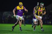 21 January 2023; Damien Reck of Wexford in action against Paddy Deegan of Kilkenny during the Walsh Cup Group 2 Round 3 match between Wexford and Kilkenny at Chadwicks Wexford Park in Wexford. Photo by Matt Browne/Sportsfile