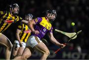 21 January 2023; Mikie Dwyer of Wexford in action against David Blanchfield of Kilkenny during the Walsh Cup Group 2 Round 3 match between Wexford and Kilkenny at Chadwicks Wexford Park in Wexford. Photo by Matt Browne/Sportsfile