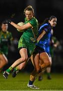 21 January 2023; Aoife Minogue of Meath in action against Rachel Brennan of Dublin during the Lidl Ladies National Football League Division 1 match between Dublin and Meath at DCU St Clare's in Dublin. Photo by Eóin Noonan/Sportsfile