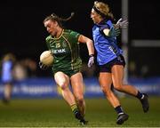 21 January 2023; Ali Sherlock of Meath is tackled by Jennifer Dunne of Dublin during the Lidl Ladies National Football League Division 1 match between Dublin and Meath at DCU St Clare's in Dublin. Photo by Eóin Noonan/Sportsfile