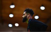 21 January 2023; Romonn Nelson of DBS Éanna before the Basketball Ireland Pat Duffy National Cup Final match between DBS Éanna and University of Galway Maree at National Basketball Arena in Tallaght, Dublin. Photo by Ben McShane/Sportsfile