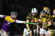 21 January 2023; Padraig Walsh of Kilkenny in action against Corey Byrne Dunbar of Wexford during the Walsh Cup Group 2 Round 3 match between Wexford and Kilkenny at Chadwicks Wexford Park in Wexford. Photo by Matt Browne/Sportsfile