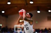 21 January 2023; Sean Jenkins of DBS Éanna during the Basketball Ireland Pat Duffy National Cup Final match between DBS Éanna and University of Galway Maree at National Basketball Arena in Tallaght, Dublin. Photo by Ben McShane/Sportsfile