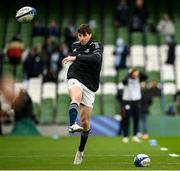 21 January 2023; Charlie Tector of Leinster warms up before the Heineken Champions Cup Pool A Round 4 match between Leinster and Racing 92 at Aviva Stadium in Dublin. Photo by Harry Murphy/Sportsfile