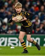 21 January 2023; Westmanstown RFC in action against Blackrock College RFC during the Bank of Ireland Half-time Minis at Heineken Champions Cup Pool A Round 4 match between Leinster and Racing 92 at Aviva Stadium in Dublin. Photo by Brendan Moran/Sportsfile