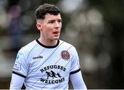 21 January 2023; Alistair Coote of Bohemians during the Pre-Season Friendly match between Shelbourne and Bohemians at AUL Complex in Clonshaugh, Dublin. Photo by Tyler Miller/Sportsfile