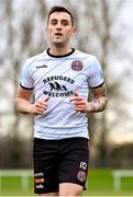 21 January 2023; Dylan Connolly of Bohemians during the Pre-Season Friendly match between Shelbourne and Bohemians at AUL Complex in Clonshaugh, Dublin. Photo by Tyler Miller/Sportsfile