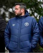 21 January 2023; St Patrick's Athletic manager Tim Clancy watches on during the Pre-Season Friendly match between Shelbourne and Bohemians at AUL Complex in Clonshaugh, Dublin. Photo by Tyler Miller/Sportsfile