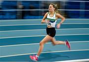 22 January 2023; Triona Nic Dhonaill of Raheny Shamrock AC, Dublin competing in the Women's 400m during day two of the 123.ie National Indoor League Round 2 & Combined Events at TUS Athlone in Westmeath. Photo by Harry Murphy/Sportsfile