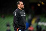 21 January 2023; Racing 92 attack coach Rory Teague before the Heineken Champions Cup Pool A Round 4 match between Leinster and Racing 92 at Aviva Stadium in Dublin. Photo by Brendan Moran/Sportsfile