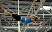 22 January 2023; Evan Hayes of Waterford AC competes in the pole vault event of the senior men's heptathlon during day two of the 123.ie National Indoor League Round 2 & Combined Events at TUS Athlone in Westmeath. Photo by Harry Murphy/Sportsfile
