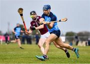 22 January 2023; Eoghan O'Donnell of Dublin in action against Eoin Daly of Westmeath during the Walsh Cup Group 1 Round 3 match between Westmeath and Dublin at Kinnegad GAA Club in Kinnegad, Westmeath. Photo by Ben McShane/Sportsfile