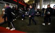 22 January 2023; Munster head coach Graham Rowntree, centre, arrives before the Heineken Champions Cup Pool B Round 4 match between Toulouse and Munster at Stade Ernest Wallon in Toulouse, France. Photo by Brendan Moran/Sportsfile