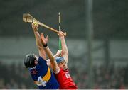 22 January 2023; Conor McCarthy of Tipperary in action against Colin Walsh of Cork during the Co-Op Superstores Munster Hurling League Final match between Cork and Tipperary at Páirc Ui Rinn in Cork. Photo by Seb Daly/Sportsfile