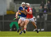 22 January 2023; Tommy O'Connell of Cork in action against Seamus Kennedy of Tipperary during the Co-Op Superstores Munster Hurling League Final match between Cork and Tipperary at Páirc Ui Rinn in Cork. Photo by Seb Daly/Sportsfile